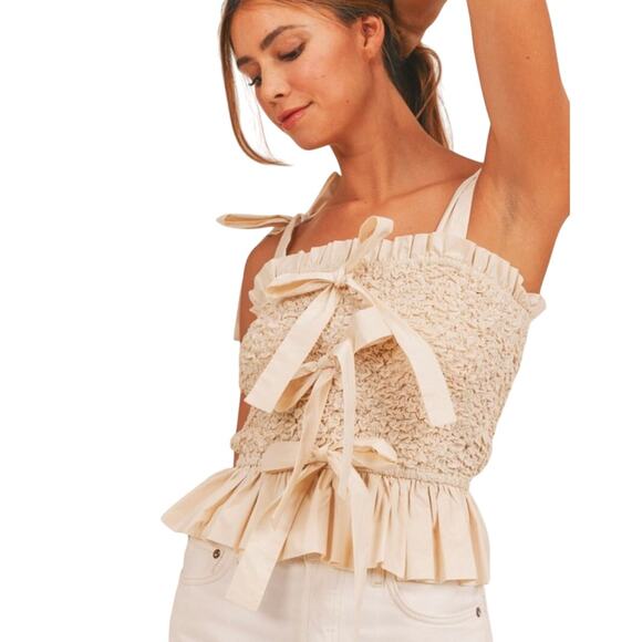 Mable- For The Girls Cream Top - S - Picture 1 of 6